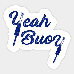 Yeah Buoy Nautical Script Lettering Sticker